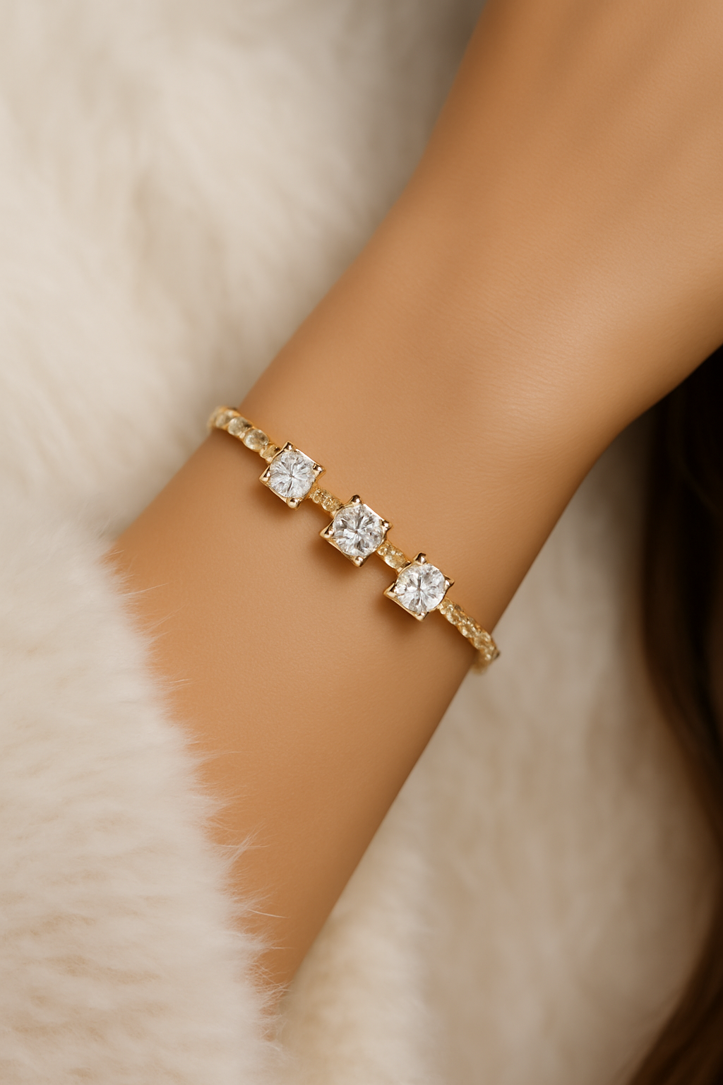 White Charm Bracelet