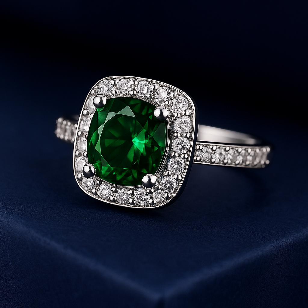 Zircon Green Ring