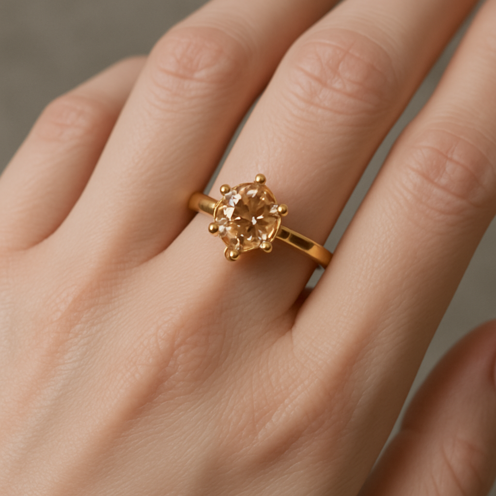 Golden Ember Ring