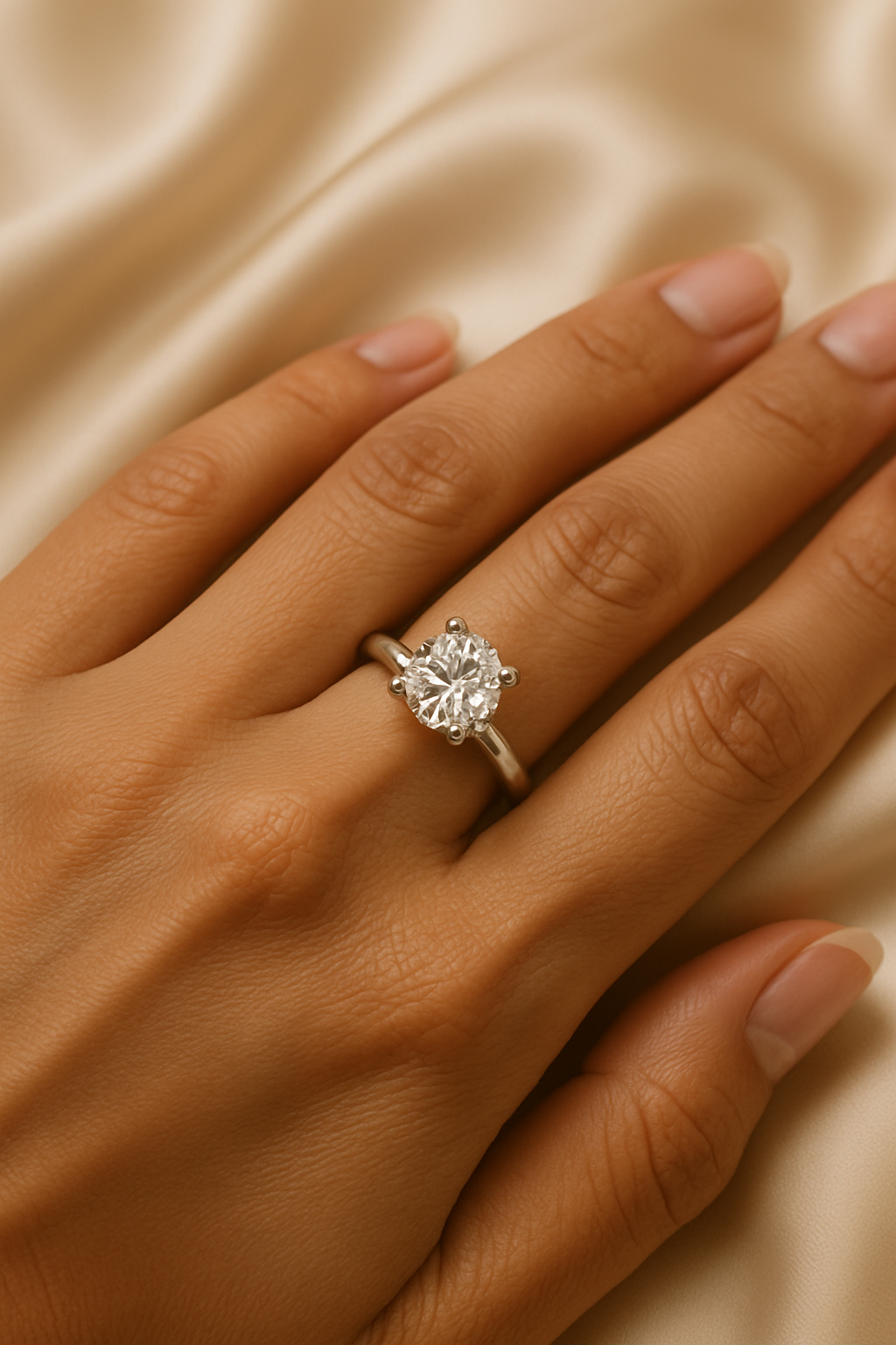 White Crystal Ring