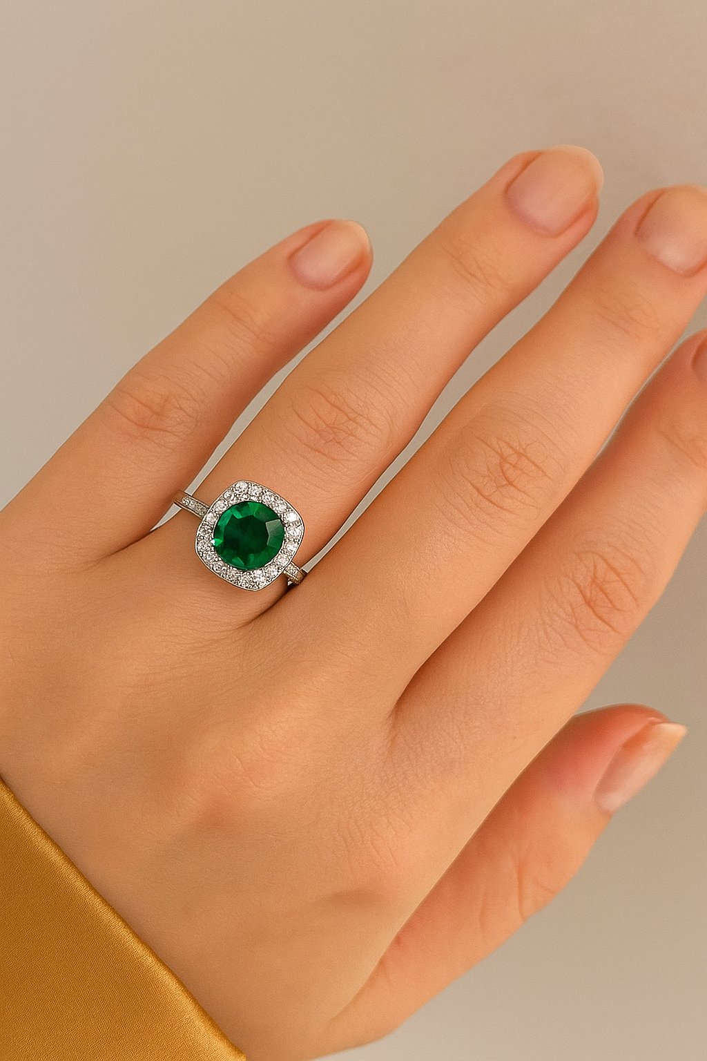 Zircon Green Ring