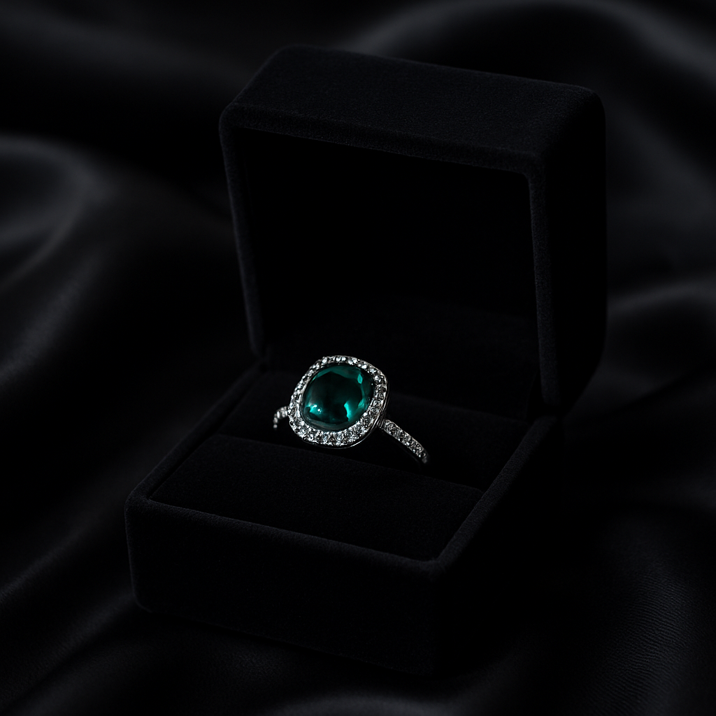 Zircon Green Ring