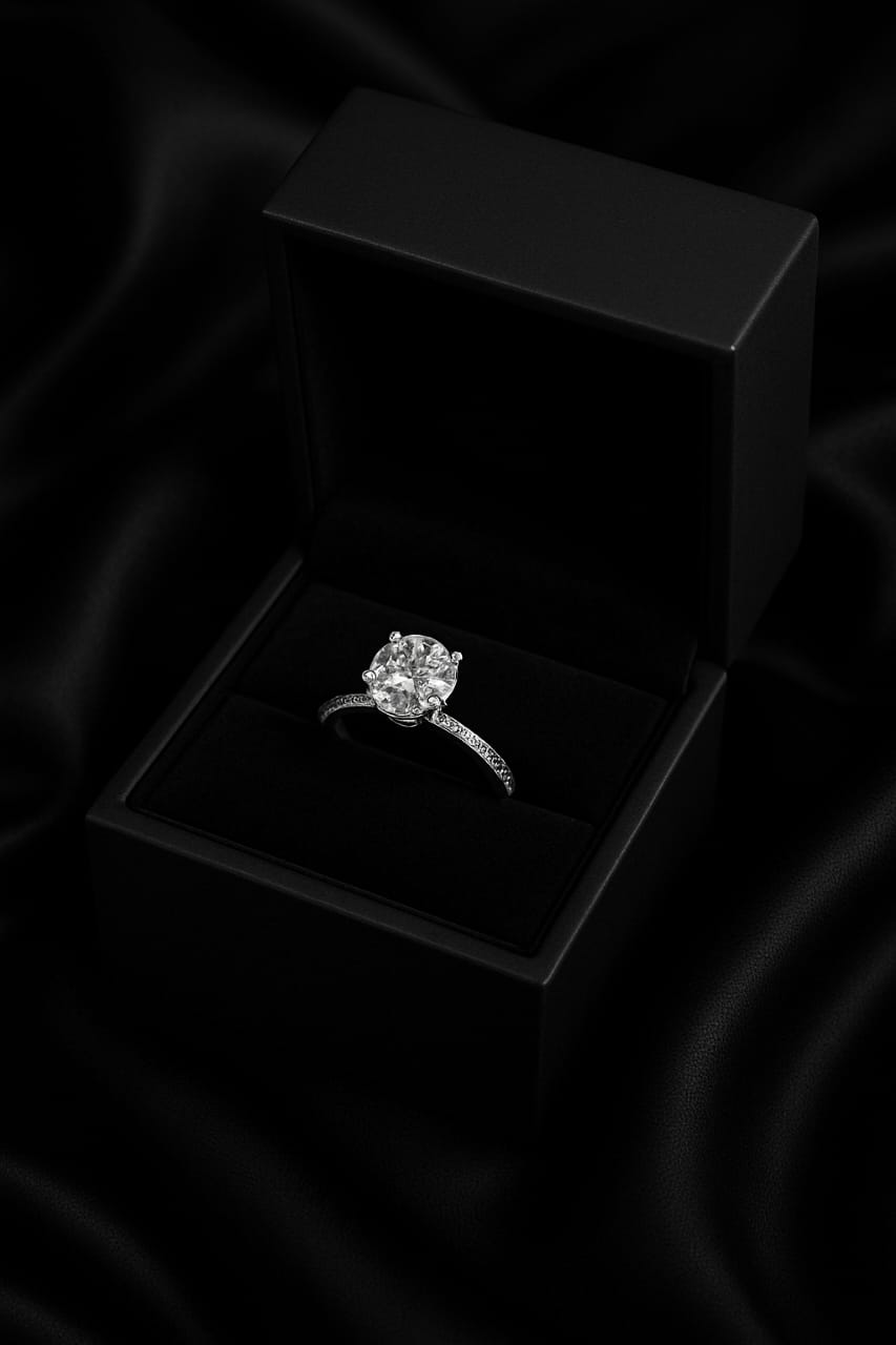 White Zircon Ring