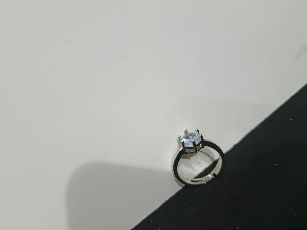 White Crystal Ring